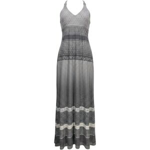 Mudd Burnt Ash Gray Halter Dress Small JKM111020PR Braided Straps NWT S o ring